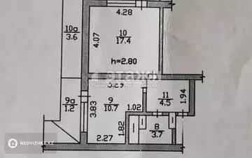 41.1 м², 1-комнатная квартира, этаж 9 из 13, 41 м², изображение - 7