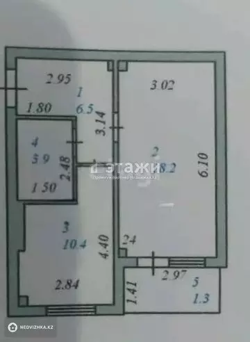 40.3 м², 1-комнатная квартира, этаж 8 из 9, 40 м², изображение - 4