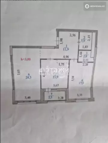 78 м², 2-комнатная квартира, этаж 11 из 18, 78 м², изображение - 3