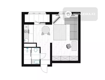 39 м², 1-комнатная квартира, этаж 11 из 16, 39 м², изображение - 27