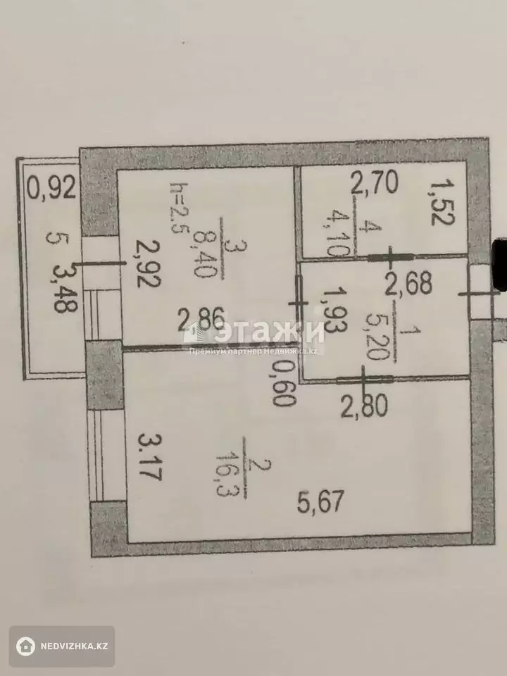 35 м², 1-комнатная квартира, этаж 2 из 5, 35 м², изображение - 1