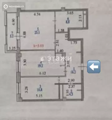 92 м², 3-комнатная квартира, этаж 8 из 8, 92 м², изображение - 16