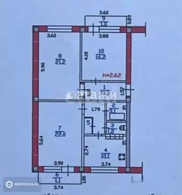 86.8 м², 3-комнатная квартира, этаж 5 из 5, 87 м², изображение - 7