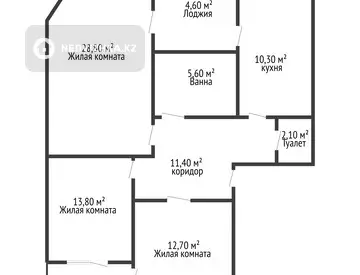 93 м², 3-комнатная квартира, этаж 5 из 5, 93 м², изображение - 20