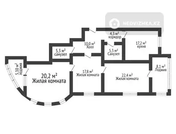 121.2 м², 3-комнатная квартира, этаж 10 из 10, 121 м², изображение - 23