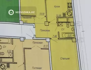 2-комнатная квартира, этаж 12 из 19, 63 м²