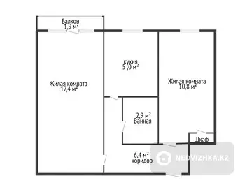 45 м², 2-комнатная квартира, этаж 3 из 5, 45 м², изображение - 12