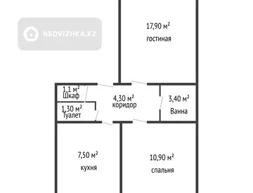 50 м², 2-комнатная квартира, этаж 2 из 5, 50 м², изображение - 14