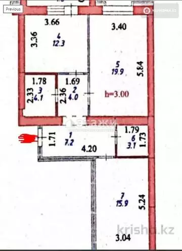 70 м², 2-комнатная квартира, этаж 10 из 12, 70 м², изображение - 7