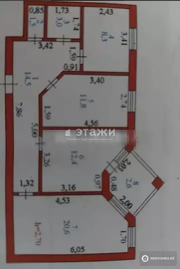 75 м², 3-комнатная квартира, этаж 8 из 13, 75 м², изображение - 7