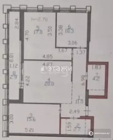 84.5 м², 3-комнатная квартира, этаж 18 из 22, 84 м², изображение - 7