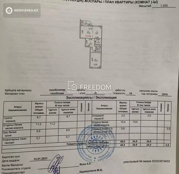 50 м², 2-комнатная квартира, этаж 16 из 18, 50 м², изображение - 1