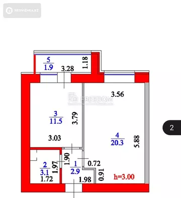 40 м², 1-комнатная квартира, этаж 8 из 12, 40 м², изображение - 13