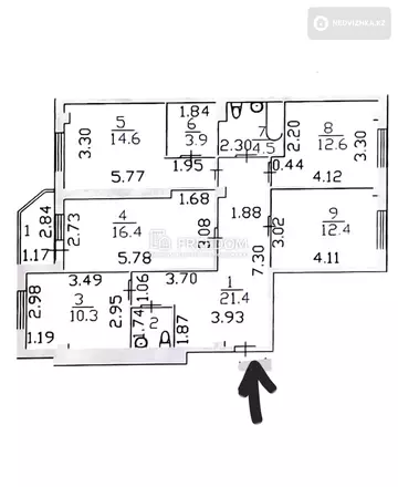 100 м², 4-комнатная квартира, этаж 1 из 9, 100 м², изображение - 34