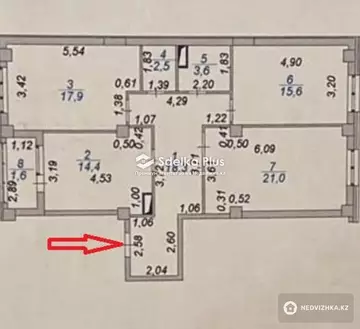 96 м², 3-комнатная квартира, этаж 11 из 20, 96 м², изображение - 0