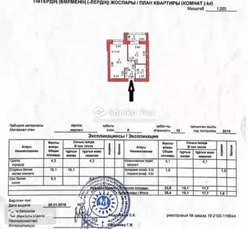 1-комнатная квартира, этаж 5 из 10, 36 м²