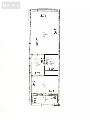 42.4 м², 2-комнатная квартира, этаж 9 из 9, 42 м², изображение - 0