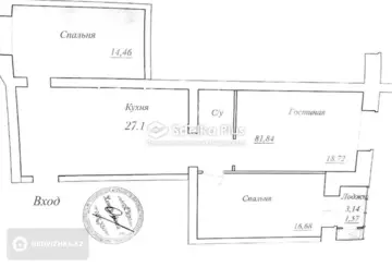 82 м², 3-комнатная квартира, этаж 3 из 7, 82 м², изображение - 4