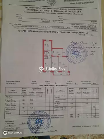 3-комнатная квартира, этаж 2 из 5, 91 м²