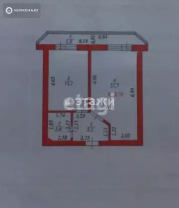 1-комнатная квартира, этаж 12 из 12, 47 м²