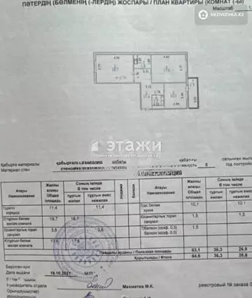 64.6 м², 2-комнатная квартира, этаж 2 из 5, 65 м², изображение - 13