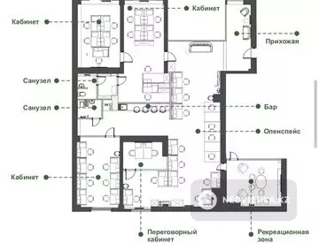 Офисное помещение, этаж 1 из 1, в жилом доме, 232 м², на длительный срок