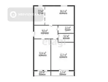 65 м², 3-комнатная квартира, этаж 4 из 9, 65 м², изображение - 5