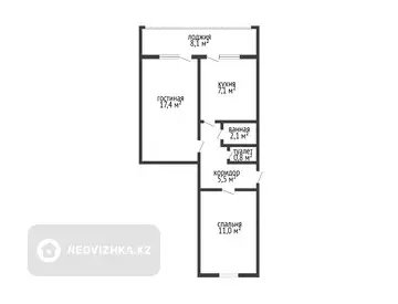 52.28 м², 2-комнатная квартира, этаж 4 из 5, 52 м², изображение - 7