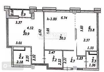 72.7 м², 2-комнатная квартира, этаж 5 из 8, 73 м², изображение - 7