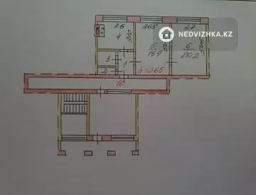 2-комнатная квартира, этаж 2 из 2, 58 м²