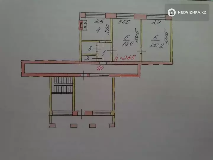 58.2 м², 2-комнатная квартира, этаж 2 из 2, 58 м², изображение - 1