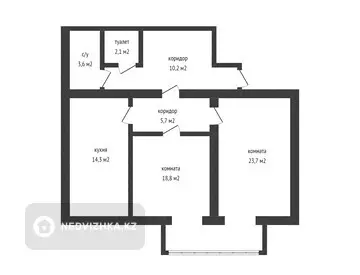 78.4 м², 2-комнатная квартира, этаж 5 из 5, 78 м², изображение - 24