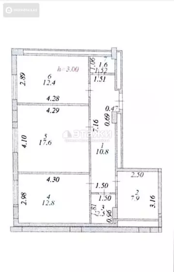 66.7 м², 2-комнатная квартира, этаж 3 из 17, 67 м², изображение - 20