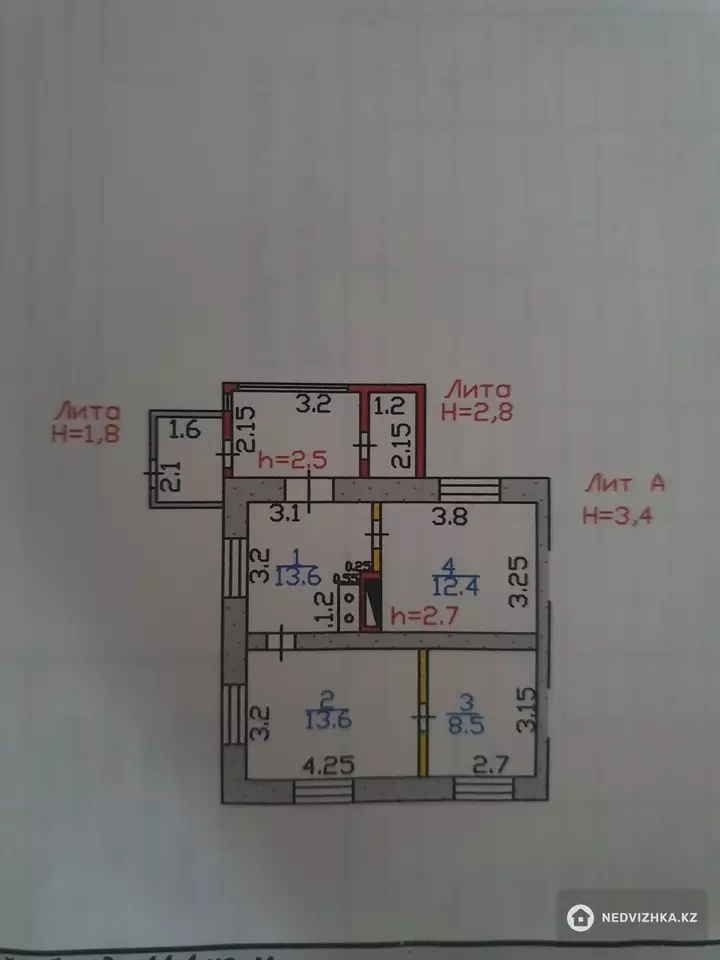 44.4 м², 3-комнатный дом, 5 соток, 44 м², изображение - 1