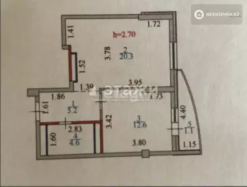 43.8 м², 1-комнатная квартира, этаж 3 из 12, 44 м², изображение - 5