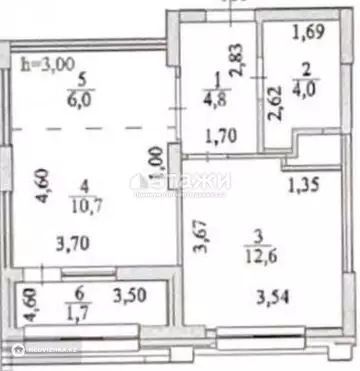 42 м², 2-комнатная квартира, этаж 11 из 23, 42 м², изображение - 6