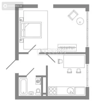 47.5 м², 2-комнатная квартира, этаж 3 из 10, 48 м², изображение - 12