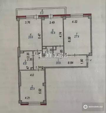 119.7 м², 3-комнатная квартира, этаж 11 из 15, 120 м², изображение - 11