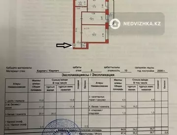 67.4 м², 2-комнатная квартира, этаж 9 из 9, 67 м², изображение - 20