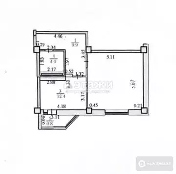 52 м², 1-комнатная квартира, этаж 4 из 18, 52 м², изображение - 4