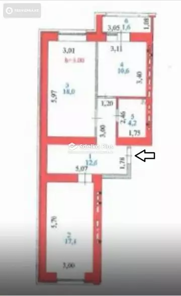 64 м², 2-комнатная квартира, этаж 4 из 9, 64 м², изображение - 28