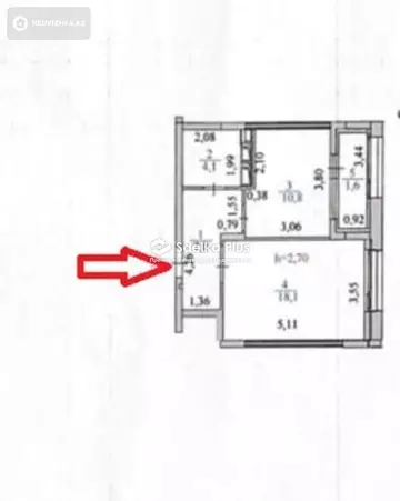 1-комнатная квартира, этаж 9 из 14, 42 м²