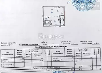 48 м², 1-комнатная квартира, этаж 8 из 14, 48 м², изображение - 13