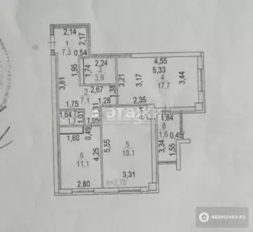 68.5 м², 2-комнатная квартира, этаж 13 из 15, 68 м², изображение - 16