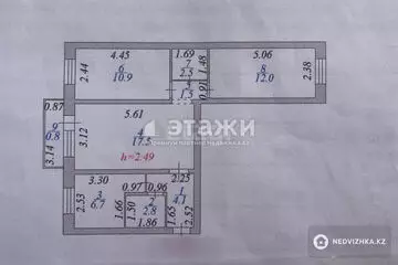 59 м², 3-комнатная квартира, этаж 4 из 5, 59 м², изображение - 11