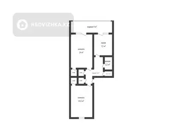 52 м², 2-комнатная квартира, этаж 4 из 5, 52 м², изображение - 5