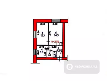 40.3 м², 2-комнатная квартира, этаж 1 из 5, 40 м², изображение - 7