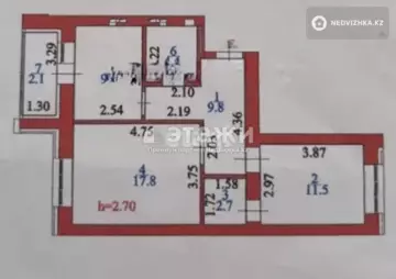 57.4 м², 2-комнатная квартира, этаж 3 из 8, 57 м², изображение - 1