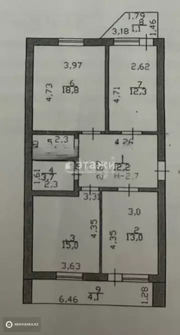 83 м², 3-комнатная квартира, этаж 4 из 9, 83 м², изображение - 9