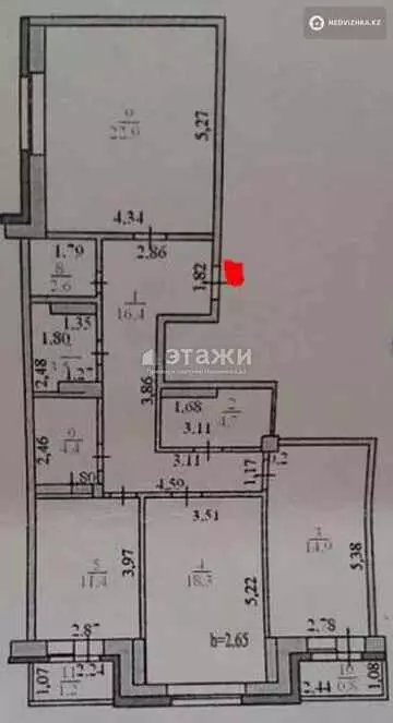 101.1 м², 3-комнатная квартира, этаж 10 из 14, 101 м², изображение - 10